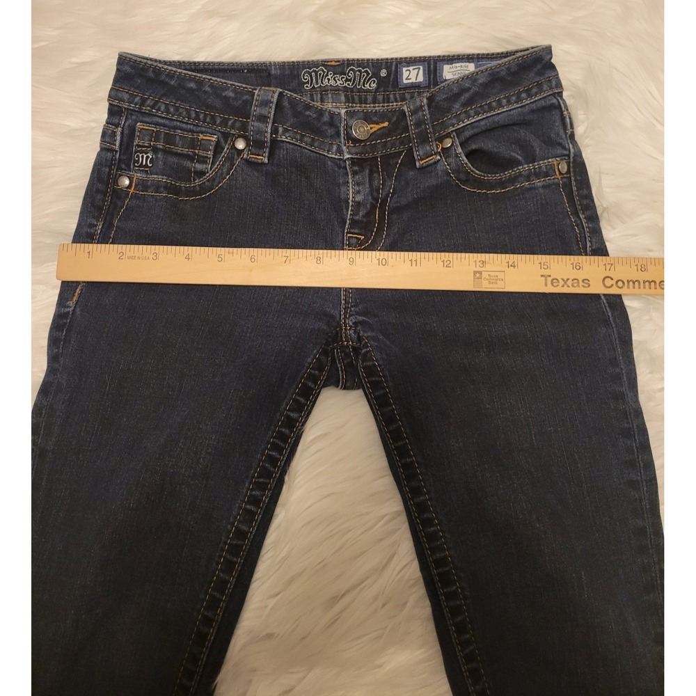 Miss Me Jeans Women's 27 Dark Wash Denim Mid Rise Skinny Stretch Denim - Picture 7 of 10